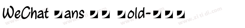 WeChat Sans SS Bold字体转换